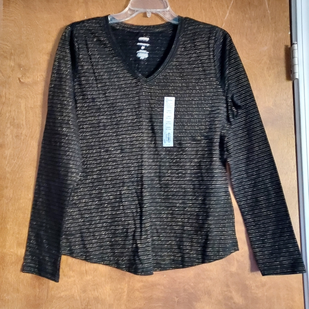 Sonoma Everyday Gold Stripe LS Tee NWT